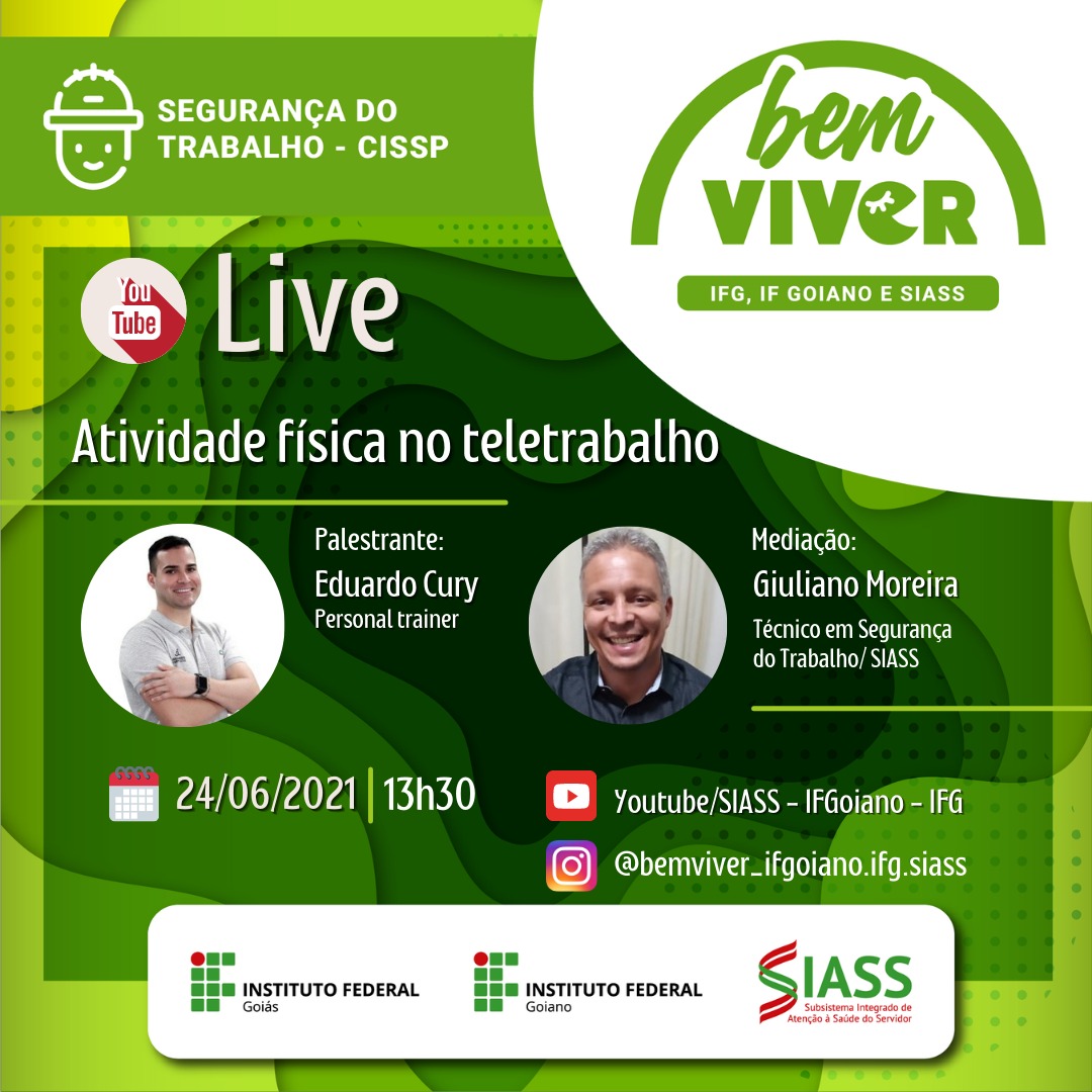 Live atividade física no teletrabalho